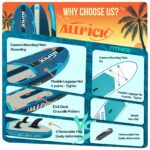 ALLPICK Premium SUP Board Set 320 cm – Aufblasbares Stand-Up-Paddleboard mit Kamerahalterung & Zubehör – Bild 6