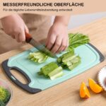 Schneidebrett Set 3-teilig aus Weizenstroh – BPA-frei & spülmaschinenfest für die Küche – Bild 6