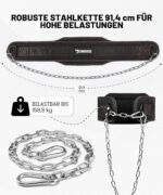 DMoose Dip-Gürtel mit 36" Stahlkette – Gewichtsgürtel für Krafttraining & Klimmzüge – Bild 4