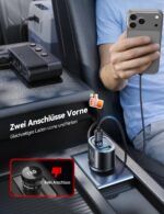 JOYROOM 179W Zigarettenanzünder Verteiler 7-in-1 – Kfz Ladegerät für 12V/24V mit LED Voltmeter – Bild 2