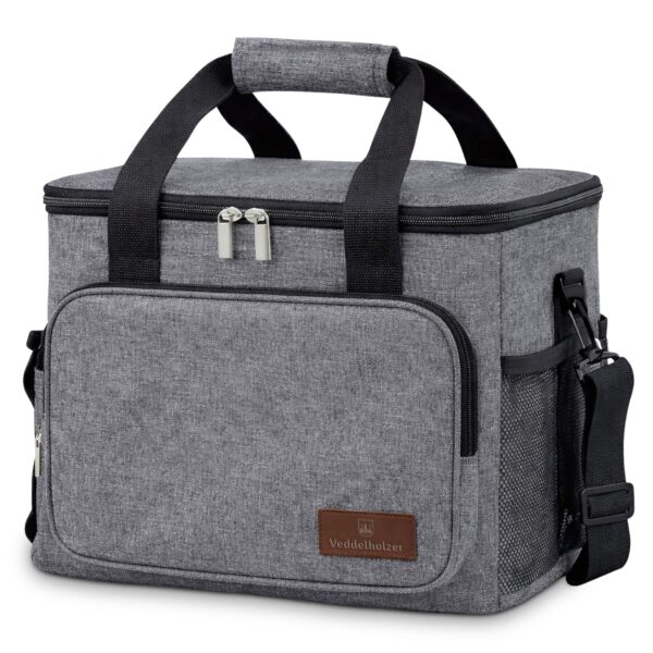Veddelholzer XXL 33L Kühltasche mit Tragegurt – Isolierte Thermotasche für Picknick & Camping