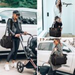 Tonyeee Wickeltasche mit Wickelunterlage – 16 Fächer Multifunktions-Babytasche Schwarz – Bild 2