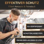 HELDENWERK FFP1 Atemschutzmaske – Feinstaubschutz im 5er, 10er oder 20er Set – Bild 2