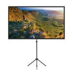 Excelimage Beamer Leinwand 80 Zoll mit Stativ – Tragbar & 4K HD für Heimkino