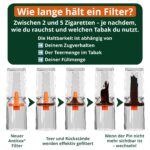 CocoFilter® Zigarettenfilter AntiTox 1250er Set – Mikroporen-Filter für 7,5-8 mm – Bild 5