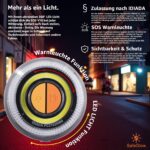 Safeglow® V16 Warnleuchte mit LED-Blitzlicht – EU-zugelassenes Notlicht für Auto & Motorrad – Bild 2