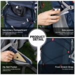 Mountaintop 40L Wanderrucksack – Trekkingrucksack mit ergonomischem Tragesystem für Herren & Damen – Bild 7