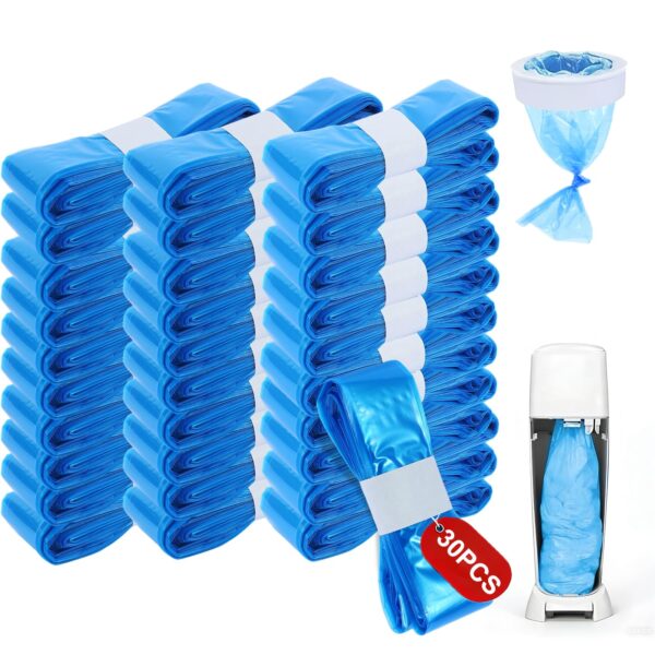 Windeleimer Nachfüllfolie 30er Pack – Universal Nachfüllkassetten für Windeleimer & Katzenstreu