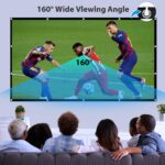 LEORFI 120 Zoll Projektionsleinwand 16:9 – Tragbare HD Beamer Leinwand für Heimkino & Outdoor – Bild 3