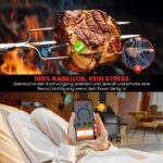 maxtachi Bluetooth Grillthermometer Kabellos – Smarte Temperaturüberwachung mit App & 150m Reichweite – Bild 5