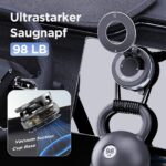 MSXTTLY Magnetische Autohalterung mit Vakuum-Saugnapf – 360° drehbar für iPhone & Android – Bild 7