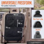 LIONSTRONG Auto Organizer Rücksitz schwarz – Wasserdichter Sitzschutz für alle Fahrzeuge – Bild 5