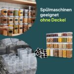 uandu Vorratsdosen 12er-Set mit Deckel – Luftdichte Aufbewahrungsboxen BPA-frei für Küche – Bild 6
