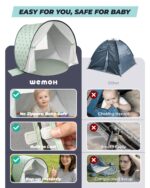 WEMOH Pop-Up Strandmuschel mit UPF 50+ – UV-Schutz Strandzelt für Babys & Kleinkinder – Bild 5