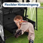 Sekey Bollerwagen Regenschutz 110×60×75 cm – Wasserdicht aus EVA-Material, Faltbar – Bild 8