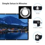 LEORFI 120 Zoll Projektionsleinwand 16:9 – Tragbare HD Beamer Leinwand für Heimkino & Outdoor – Bild 5