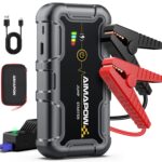 AIMAPOW 12V Starthilfe Powerbank 8000A – Tragbarer Auto-Starter für PKW, SUV & Motorrad