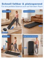Cardirun Klappbares Laufband 6in1 mit 10% Steigung & 3.0PS Motor – Walking Pad für Zuhause & Büro bis 150kg – Bild 4