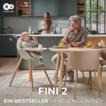 Kinderkraft FINI2 2-in-1 Hochstuhl – Babystuhl & Spielstuhl mit Holzbeinen für 6 Monate bis 5 Jahre – Bild 3