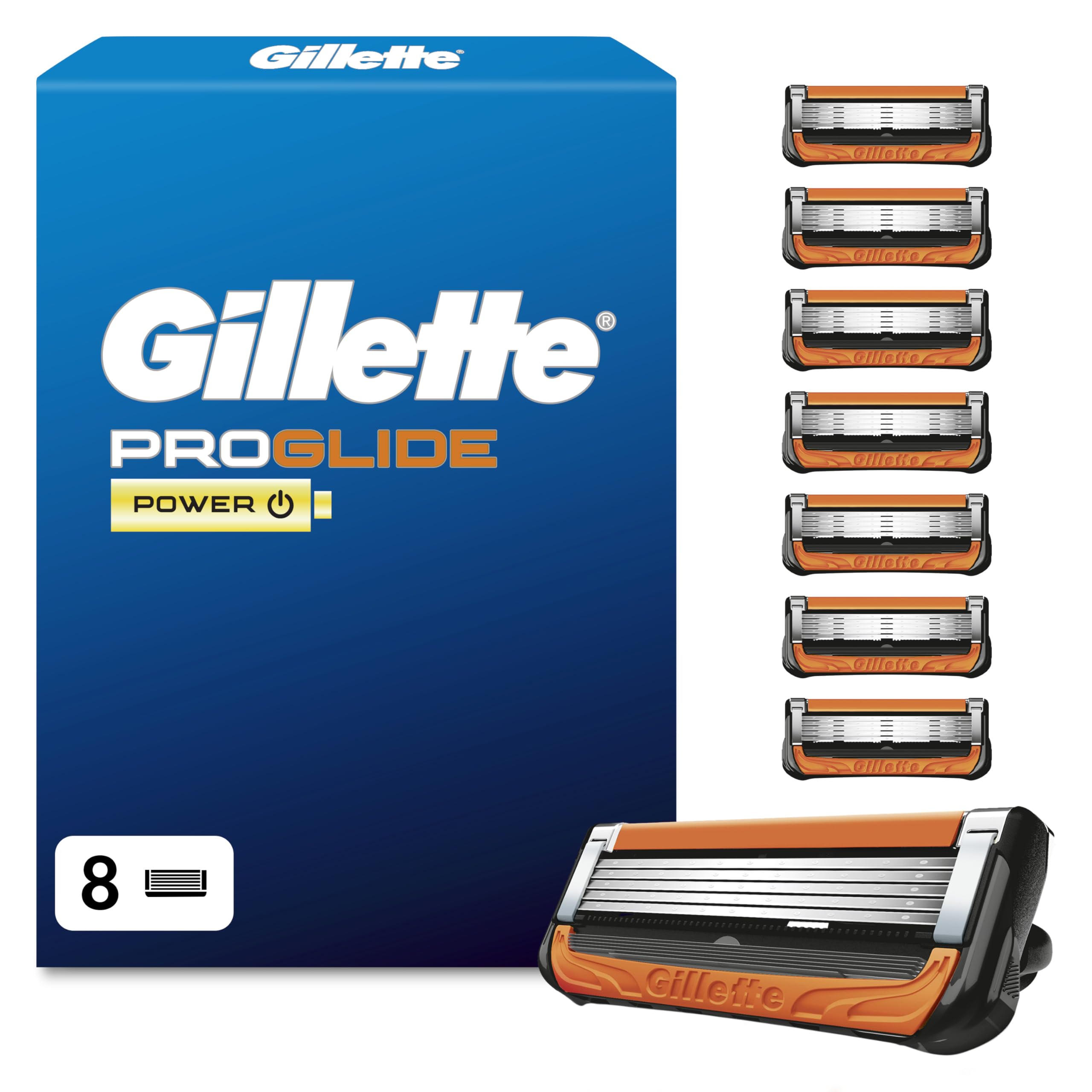 81ia7DwKYEL._SY2560_.jpg Gillette Fusion5 Proglide Rasierklingen – 8 Ersatzklingen für Herren mit Everglide Plus – Bild 1