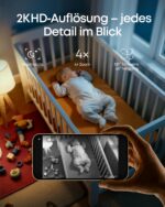 eufy Babyphone C10 – 2K HD Kamera mit 4,5" Display, Hybrid WLAN & Offline, 12h Akku – Bild 2