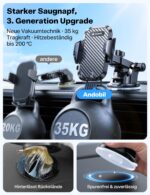 andobil 3-in-1 Kfz-Handyhalterung mit Saugnapf & Lüftungsclip – Universale Autohalterung für iPhone & Samsung – Bild 4
