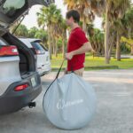 WolfWise Pop-Up Strandmuschel mit UPF 50+ – Wurfzelt für 3-4 Personen – Bild 2