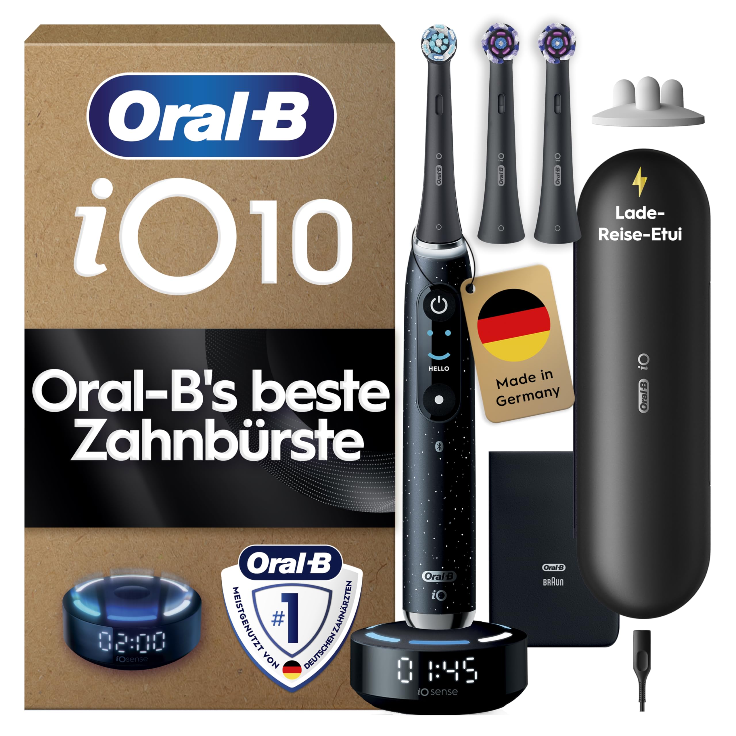 81igrtHzpRL._SY2560_.jpg Oral-B iO Series 10 Elektrische Zahnbürste Schwarz – Intelligente Zahnpflege mit iOSense – Bild 1