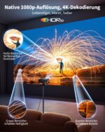 PUTRIMS S36 Smart Beamer 4K – Native 1080P mit Autofokus & 330° Ständer für Heimkino – Bild 5