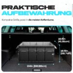 FORTEM Kofferraum Organizer 65L – Klappbare Kofferraumbox mit Fächern & Rutschfestem Boden – Bild 2
