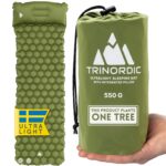TRINORDIC Ultraleichte Aufblasbare Isomatte 550g mit Kissen – Campingmatte für Wandern