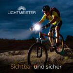 LICHTMEISTER® Fahrradlicht 100 Lux – StVZO zugelassen mit USB-C, Bremslicht & Reflektor – Bild 7