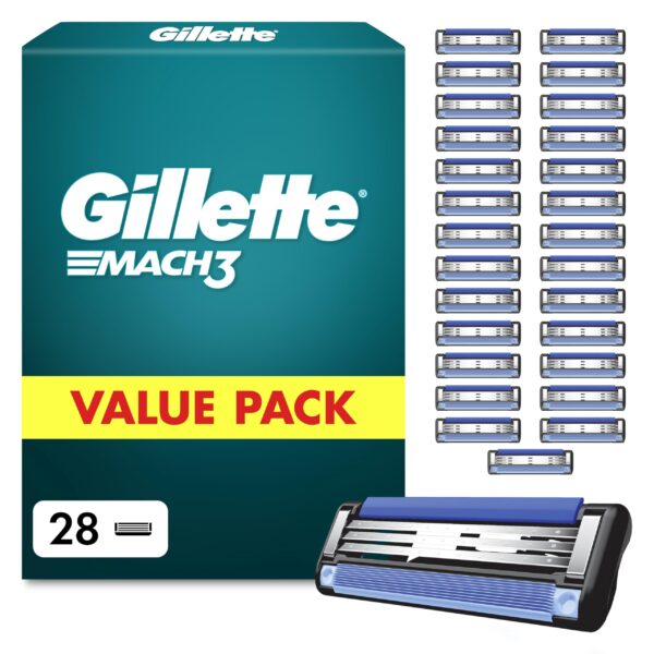 Gillette Mach3 Ersatzklingen 28er Pack – Präzisionsrasur für Männer