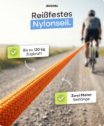 Büchel Fahrrad Abschleppseil 2,20 m bis 120 kg – Sicheres Zugseil für Kinderräder – Bild 3