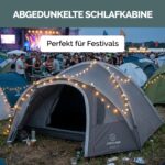 JUSTCAMP Scott 4 Dark – Kuppelzelt für 4 Personen mit Lichtschutz & Vorraum – Bild 3