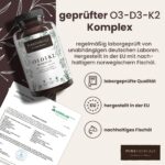 Puretanicals Omega 3 + Vitamin D3 + K2 MK7 – 240 Kapseln hochdosiert für Herz & Immunsystem – Bild 2