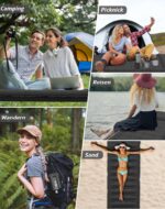 CIXMUS Aufblasbare Isomatte 12 cm mit Fussepumpe & Kopfkissen – Camping Luftmatratze für Wandern – Bild 7