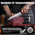 PAUDIN Kochmesser 20 cm – Profi Chefmesser aus Carbon Edelstahl mit ergonomischem Griff – Bild 4