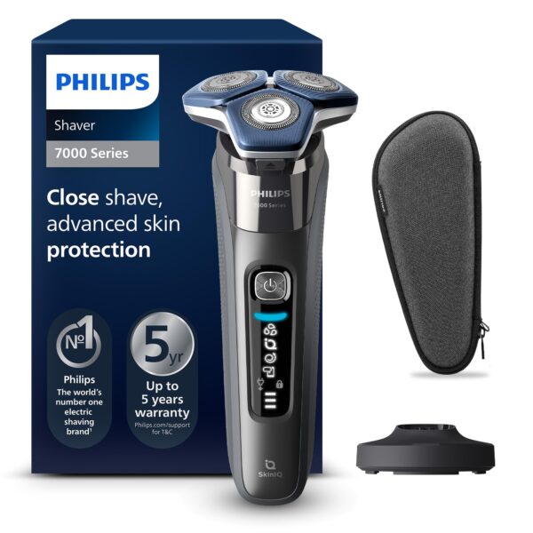 PHILIPS Series 7000 Elektrischer Rasierer – Nass- & Trockenrasur mit SkinIQ-Technologie