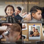 Jack & Rose Haarschneidemaschine mit Carbonklingen & T-Blade Trimmer – Kabelloses Profi Pflegeset für Herren – Bild 7