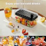 Eiswürfelform mit Deckel für 200 Eiswürfel – Stapelbarer Behälter für Whisky & Cocktails – Bild 6