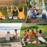 HAUSPROFI Isomatte Camping 195x70cm mit Fusspmpe & Kissen – Ultraleichte Aufblasbare Matratze – Bild 9