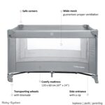 Moby-System Baby Reisebett 128x68 cm – Klappbett mit Matratze & Tragetasche für Babys bis 15 kg – Bild 3