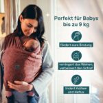 KOALA BABYCARE Tragetuch – Ergonomische Babytrage bis 9 kg für Neugeborene – Bild 4