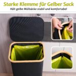 efluky Gelber Sack Ständer 100L – Mülleimer mit Deckel & Rückentür für Küche – Bild 3