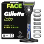 Gillette GilletteLabs Rasierer mit Reinigungselement – Champions League Edition inkl. 8 Klingen