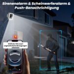 Funstorm 2K WLAN Überwachungskamera Aussen mit Akku – IP66 Wasserdicht, PIR & Sirene – Bild 4