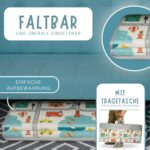 HuBorns Krabbelmatte Baby 200x180 cm – Faltbar, Wendbar & Wasserdicht mit CE Zertifikat – Bild 5