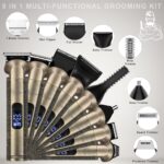 Hatteker 8in1 Bartschneider & Haartrimmer – Profi-Trimmer mit T-Klinge für Herren – Bild 2