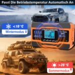 EAFC 12A KFZ Batterieladegerät 12V – Vollautomatisches Intelligentes Erhaltungsladegerät mit LCD – Bild 4